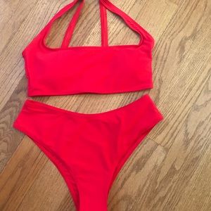 Shein red bikini
